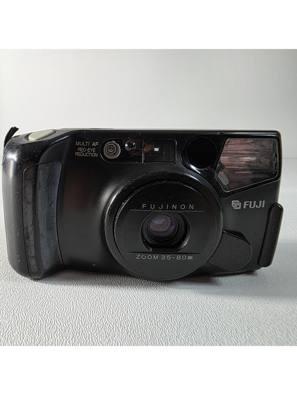 Fuji DL-1000 Zoom Fujinon 35mm Film Point and Shoot Camera Black Tested